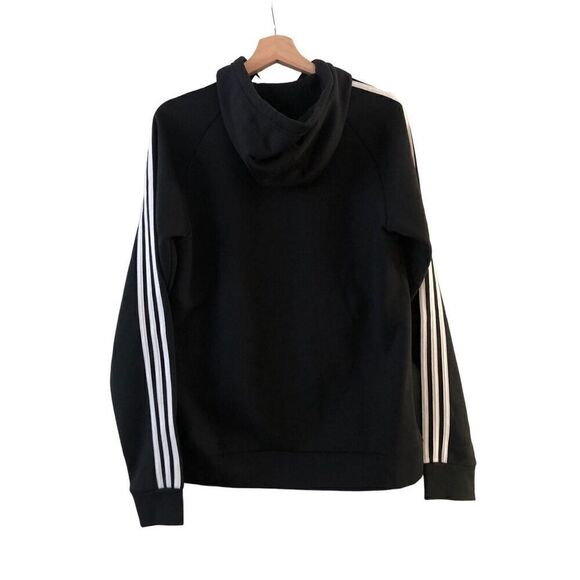 Adidas 3 Stripe Fleece Hoodie Men’s Size Small - Picture 2 of 3